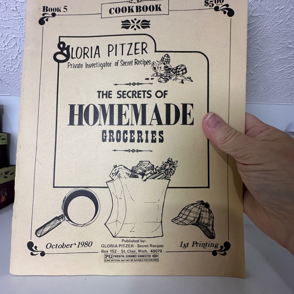 Gloria Pitzer Secrets of Homemade Groceries Cookbook 1980 1st Printing Book 5